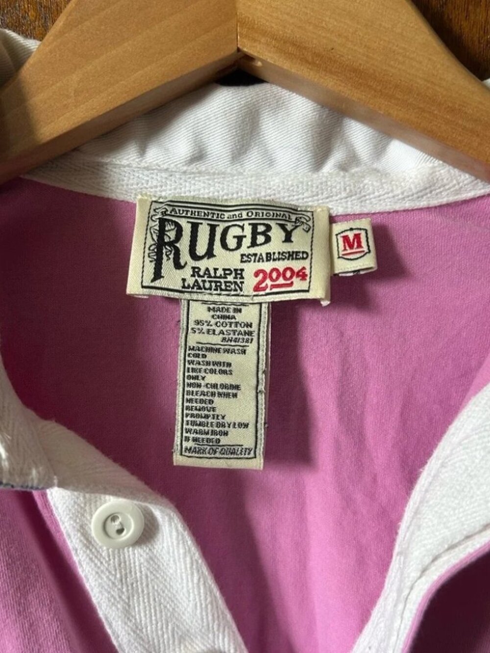 Classic Rugby Ralph Lauren Pink Crest Rugby Polo - Picture 2 of 6